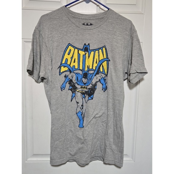 DC Other - DC Comics Batman Retro Style Wash Silver T-Shirt Size Large